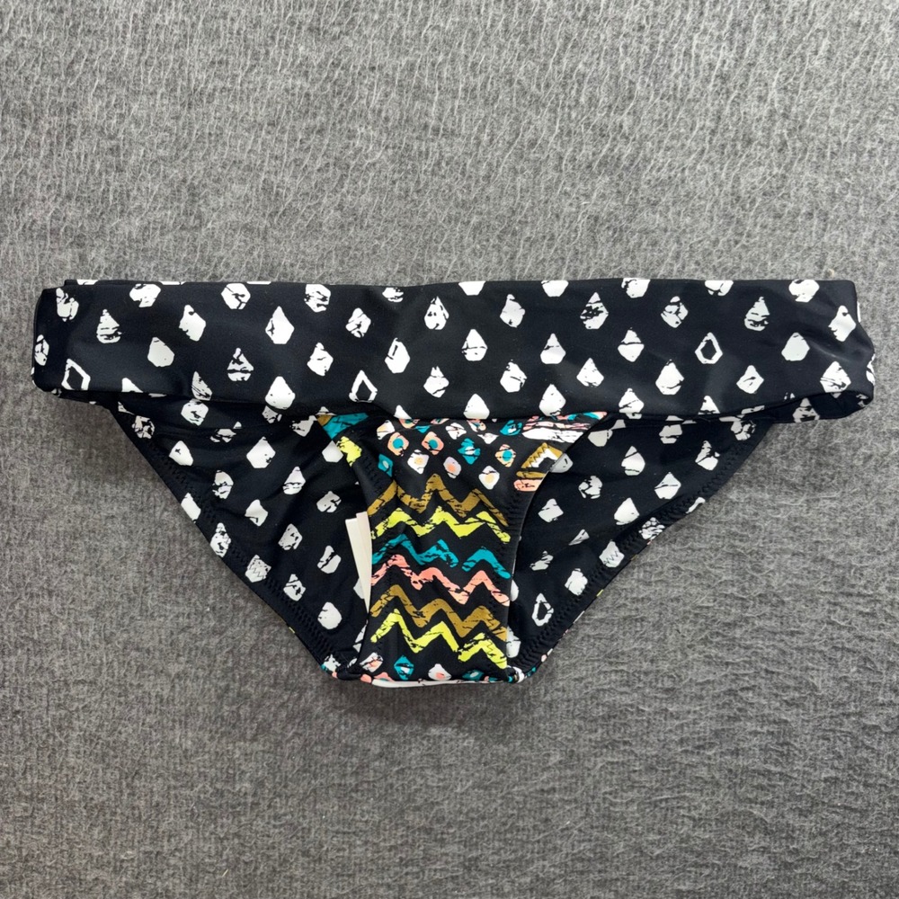 Volcom Tribal Instinct Modest Bikini Bottom Black Multi XS O2811701